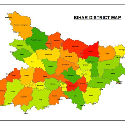 Bihar district Map, Bihar administrative map | Kaggle