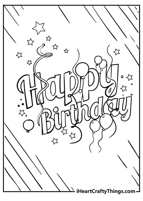 Free Happy 50th Birthday Coloring Pages