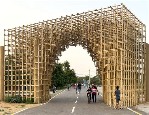 atArchitecture's bamboo lattice gate honors NE indian states