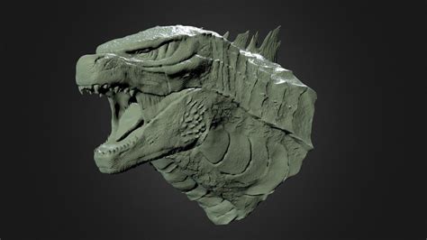 Godzilla 2014 Portrait (Legendarygoji) - 3D model by tdelgiudice [79c3fdd] - Sketchfab