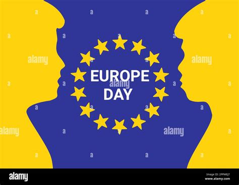 Europe Day Vector Design For Banner, Background, Poster or Flyer ...