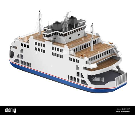 Passenger Ferry Boat Isolated Stock Photo - Alamy