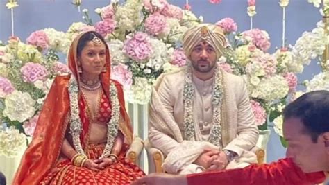 Karan Deol and Drisha Acharya's first wedding pics out, bride stuns in ...