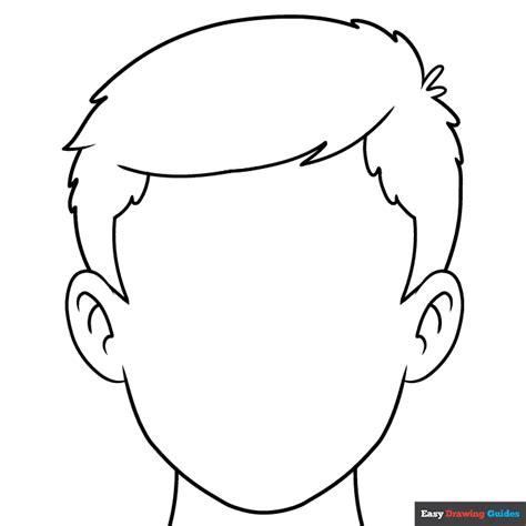 Blank Face Coloring Page | Easy Drawing Guides