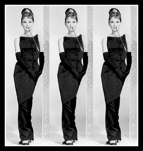 Audrey Hepburn Black And White Dress