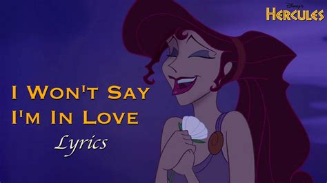 I WON'T SAY I'M IN LOVE Lyrics | Hercules - YouTube