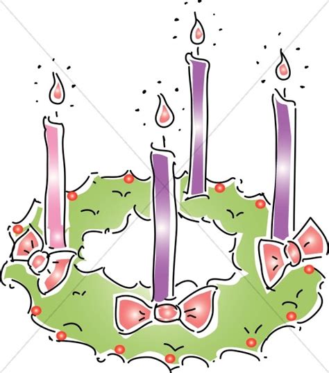 Advent Wreath Christmas Clipart | Advent Clipart