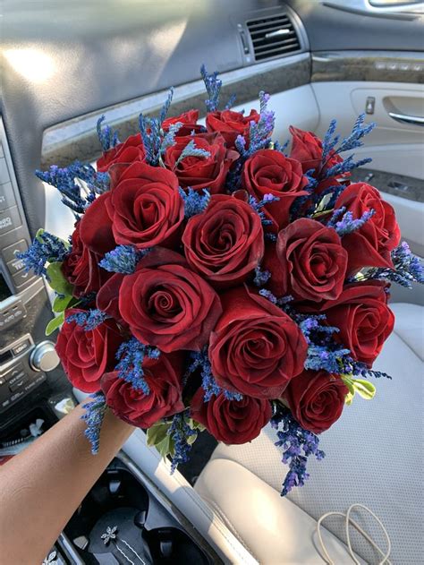 Wedding Bouquet | Navy and burgundy wedding, Blue themed wedding, Red ...