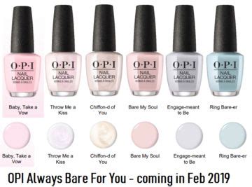 OPI Always Bare For You 2019 Sheer Shades | Opi nail colors, Opi pink nail polish, Opi nail ...