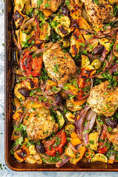 Greek Sheet Pan Chicken | The Mediterranean Dish