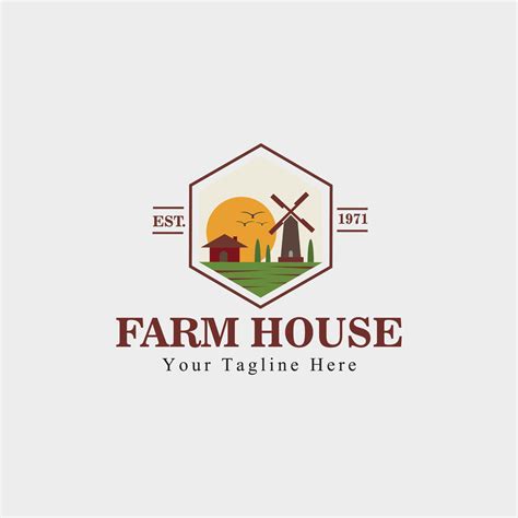 Farm House Vector Logo Design 8146786 Vector Art at Vecteezy