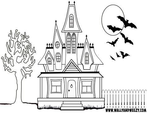 Haunted House Drawing Outline - Drawing.rjuuc.edu.np