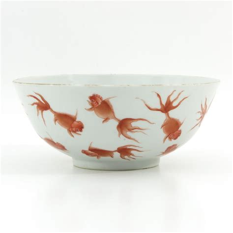 Sold Price: An Orange Goldfish Decor Bowl - March 4, 0121 10:00 AM CET