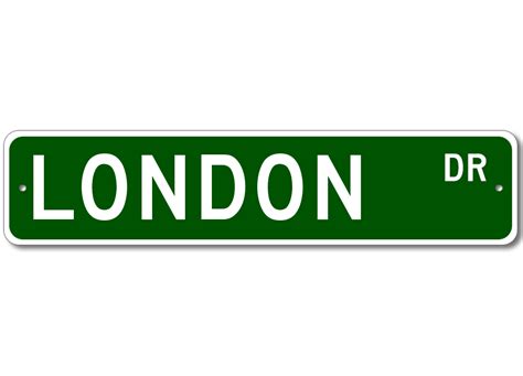 London Drive Street Sign Personalized Custom Last Name Metal Sign - Aluminum | eBay