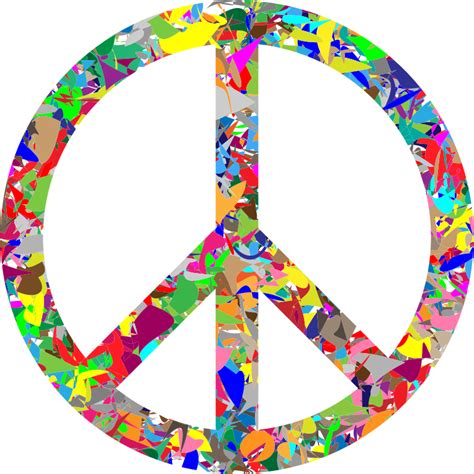 Modern Art Peace Sign - Openclipart