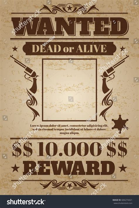 Blank Western Wanted Poster