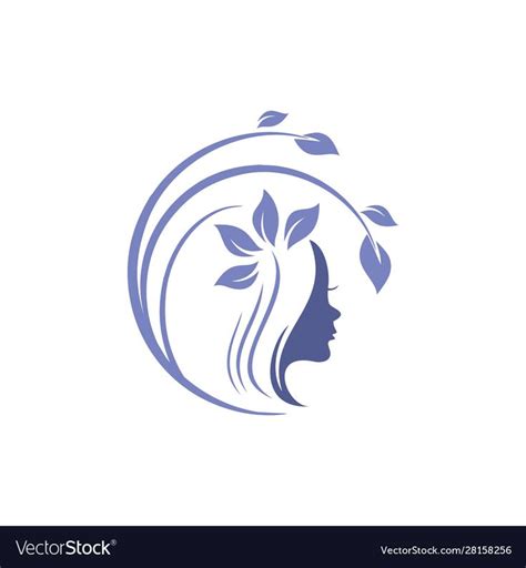 The logo for women's care and beauty. the concept of a face that looks ...