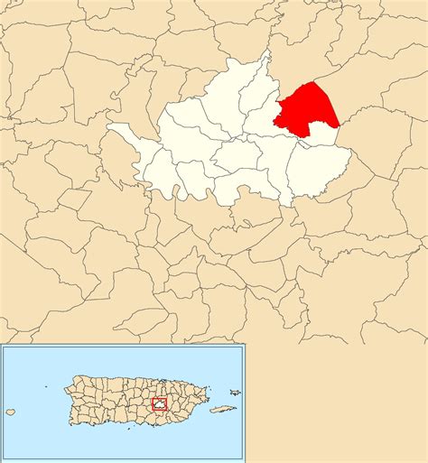 Image: Certenejas, Cidra, Puerto Rico locator map