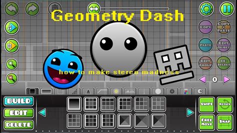 Geometry dash - how to make stereo madness - YouTube