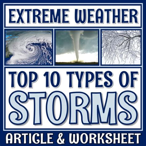 Types of Storms and Severe Weather Reading and Worksheet - Flying ...