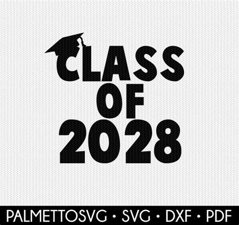 Class of 2028 school svg dxf file instant download silhouette | Etsy