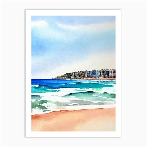 Bondi Beach, Sydney, Australia Watercolour Art Print by Sand & Surf ...