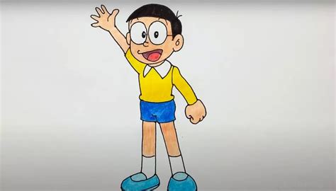 HOW TO DRAW NOBITA | DORAEMON DRAWING