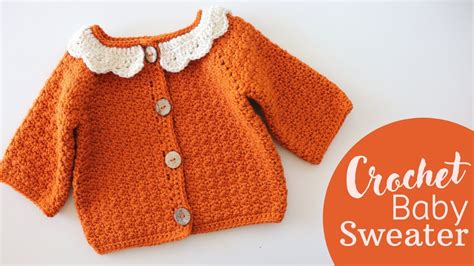 How To Crochet An Easy Baby Cardigan - YouTube