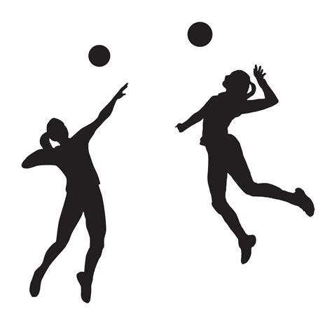 Female volleyball player silhouette 7490895 Vector Art at Vecteezy