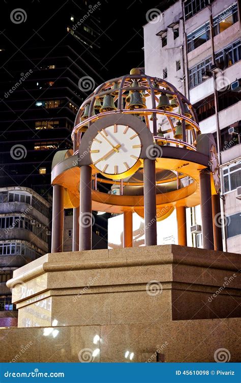 Times Square Clock In Hong Kong Stock Photo - Image: 45610098