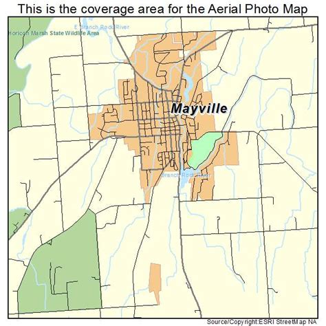 Aerial Photography Map of Mayville, WI Wisconsin