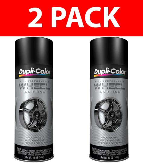 2 Pack Dupli Color Wheel Paint High Performance Black 11oz Aerosol New Free Ship | eBay