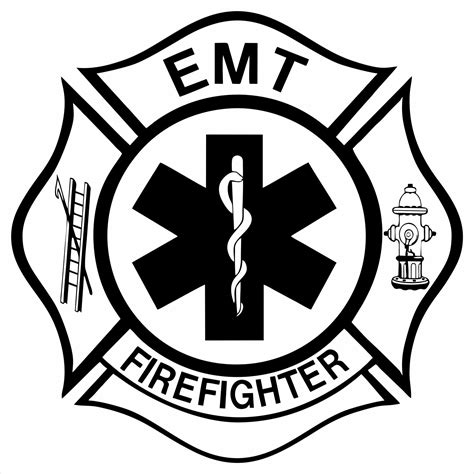 "EMT/Firefighter Maltese Cross" Police themed design can be used on signs, decals, or t-shirts ...