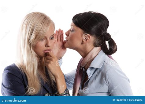 Women Whisper Stock Photos - Image: 18239403