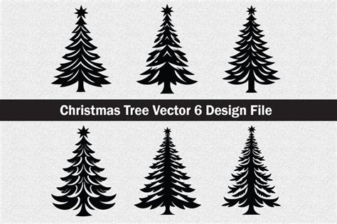 Christmas tree Vector Silhouette Svg file (2953039)