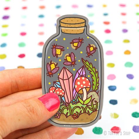 Stickers Vinyl Decals Star Jar Lightning Bugs Crystals | Etsy in 2020 ...