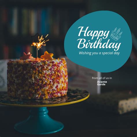 Happy Birthday Linkedin Post Template - Edit Online & Download Example | Template.net