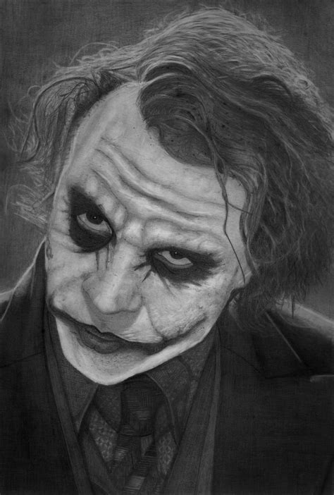 My pencil drawing of Heath Ledger as The Joker from The Dark Knight | Joker drawings, Joker art ...