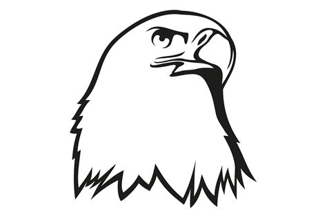 Eagle Head Icon. Hawk Outline Logo. Bird Graphic by microvectorone · Creative Fabrica