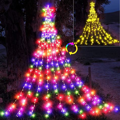 Amazon.com : KNONEW Outdoor Christmas Decorations Star Lights 344 LED ...