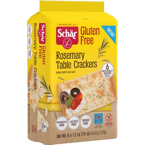 Schar Gluten Free Rosemary Table Crackers 7.4 Oz. 5 Pk. | Snacks | Food & Gifts | Shop The Exchange