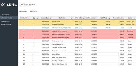 Invoice Tracker Excel Template | Adnia Solutions