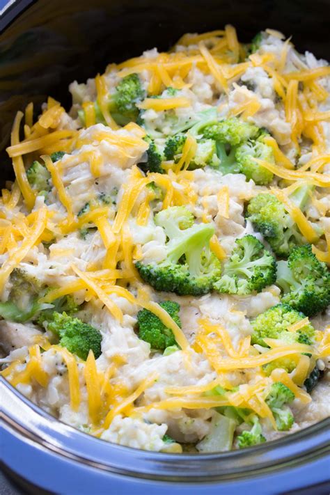 Slow Cooker Chicken, Broccoli and Rice Casserole - Kristine's Kitchen