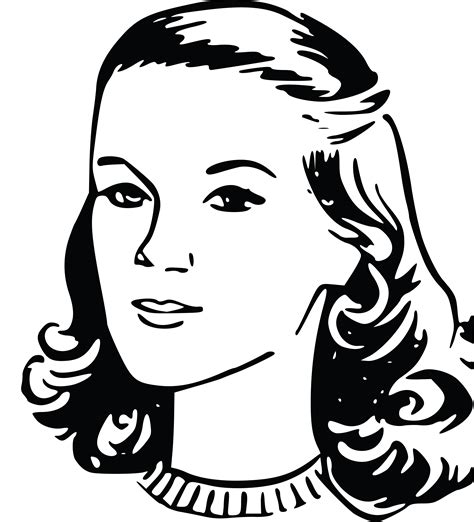 Lady clipart black and white, Lady black and white Transparent FREE for ...