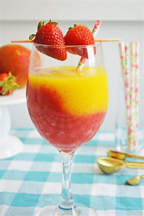 Mango Strawberry Daiquiri Recipe - Three Little Ferns - Family Lifestyle Blog