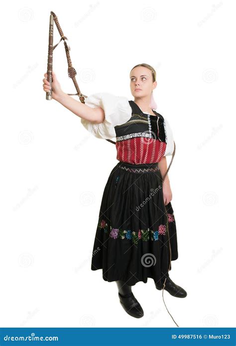 Slovakian Folk Costume - Embroidered Traditional Dress Stock Photo ...