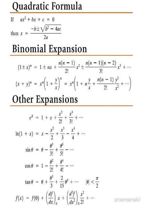 Buy 'Quadratic Formula, Binomial Expansion, Other expansions, #Quadratic #Formula, #Binomial # ...