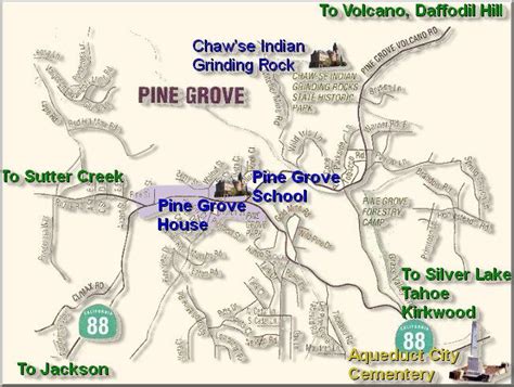 Pine Grove Map, Amador County, California