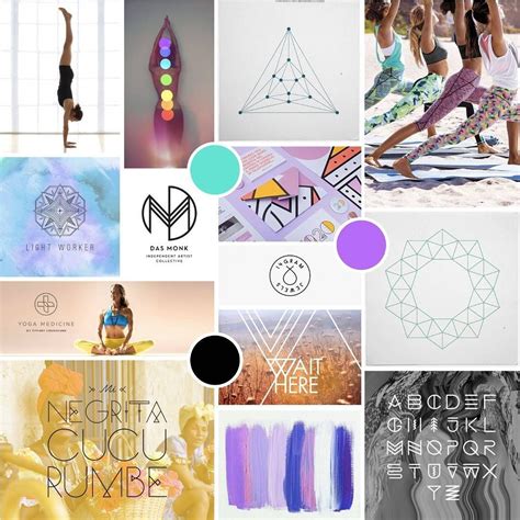 Alisha Brunton on Instagram: “Branding mood board for the yoga ninja herself @yogawithkylie. You ...