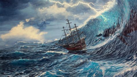 How To Paint Stormy Ocean Scenes | Learn with Mural Joe